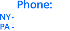 Phone: NY- (516)721-4008 PA - (610)440-1945