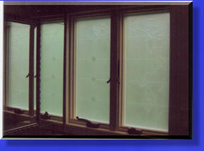 Panels were Etched then inserted within wood frames.Long Island
