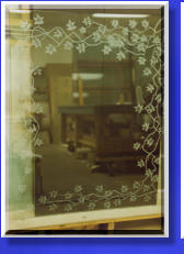Ivy Etched Shower Screen