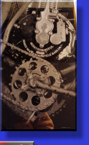 Antique Indian Motor Cycle Engine Close Up.