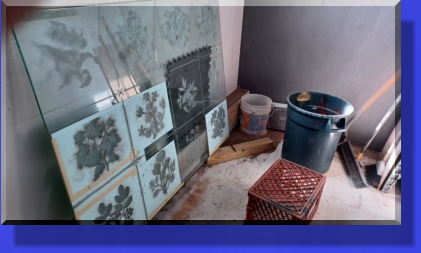 Hundreds and Hundreds of Stencil pieces pulled during the process of SandCarving.