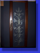 Carved Design was Clear Coated to Match the V-Grove look.