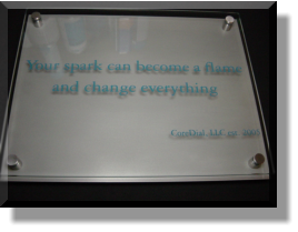 This Sign has a Stainless Steel BackPlating for Contrast
