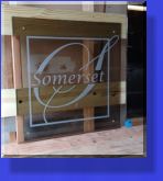 Post Mounted Bronze Glass Panel 3/8".