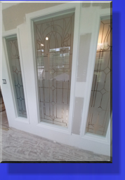 Etched Glass Panels can be accomplished by Taking the Patterns from Wallpaper Designs. 