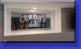 Mirror was Hung within a Recessed Opening.