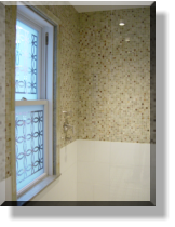 Bath Window Etched for Privacy