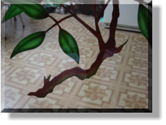 We are developing methods in which to airbrush colors into Carved Etched Glass but it's a Tedious Process.