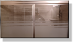 Simple Etched Privacy Sections.